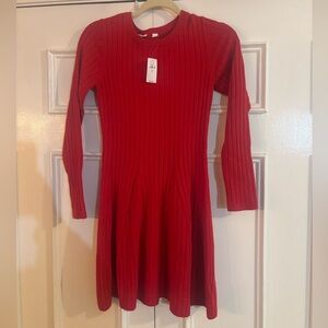 NWT Gap Kids Girls Red Sweater Dress Holidays Christmas Size XL /12